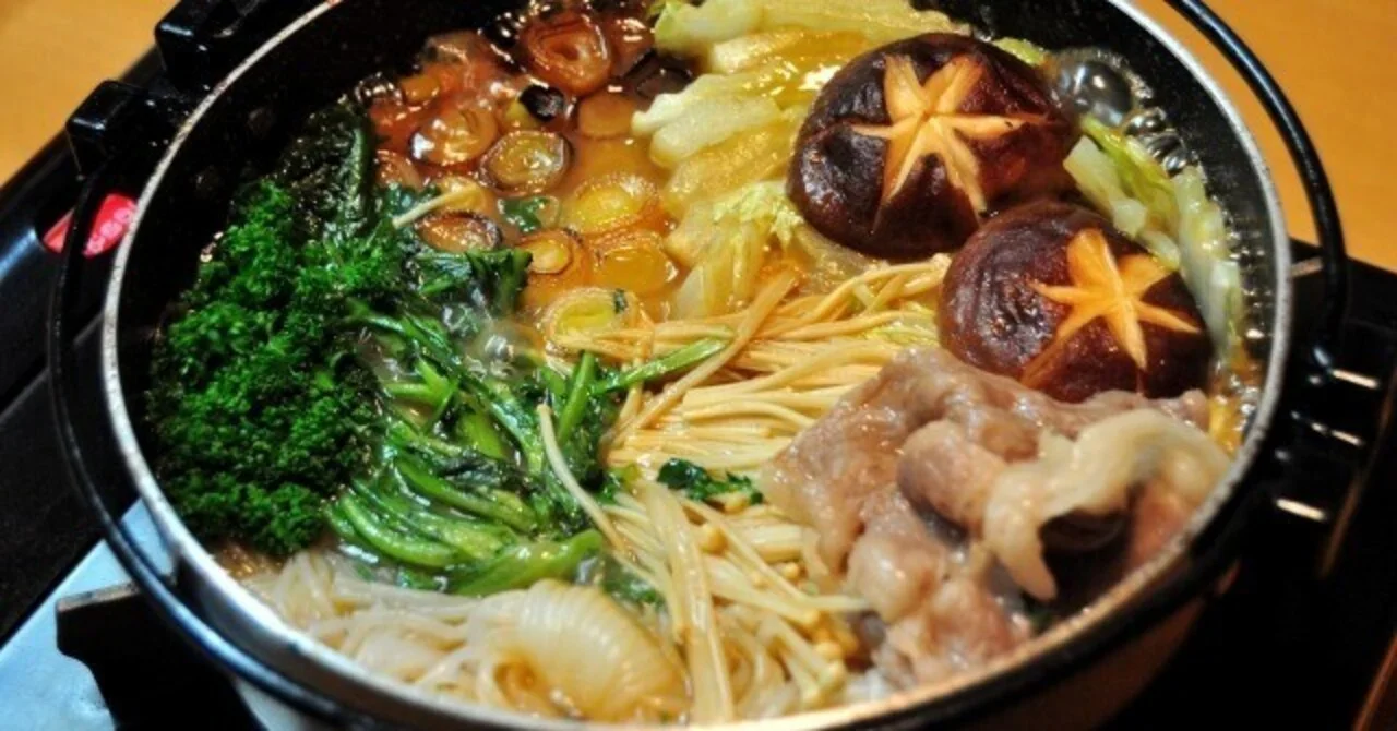 すき焼きにビール