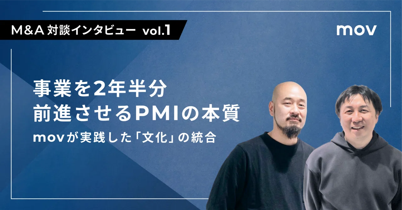 事業を2年半分前進させるPMIの本質。movが実践した「文化」の統合