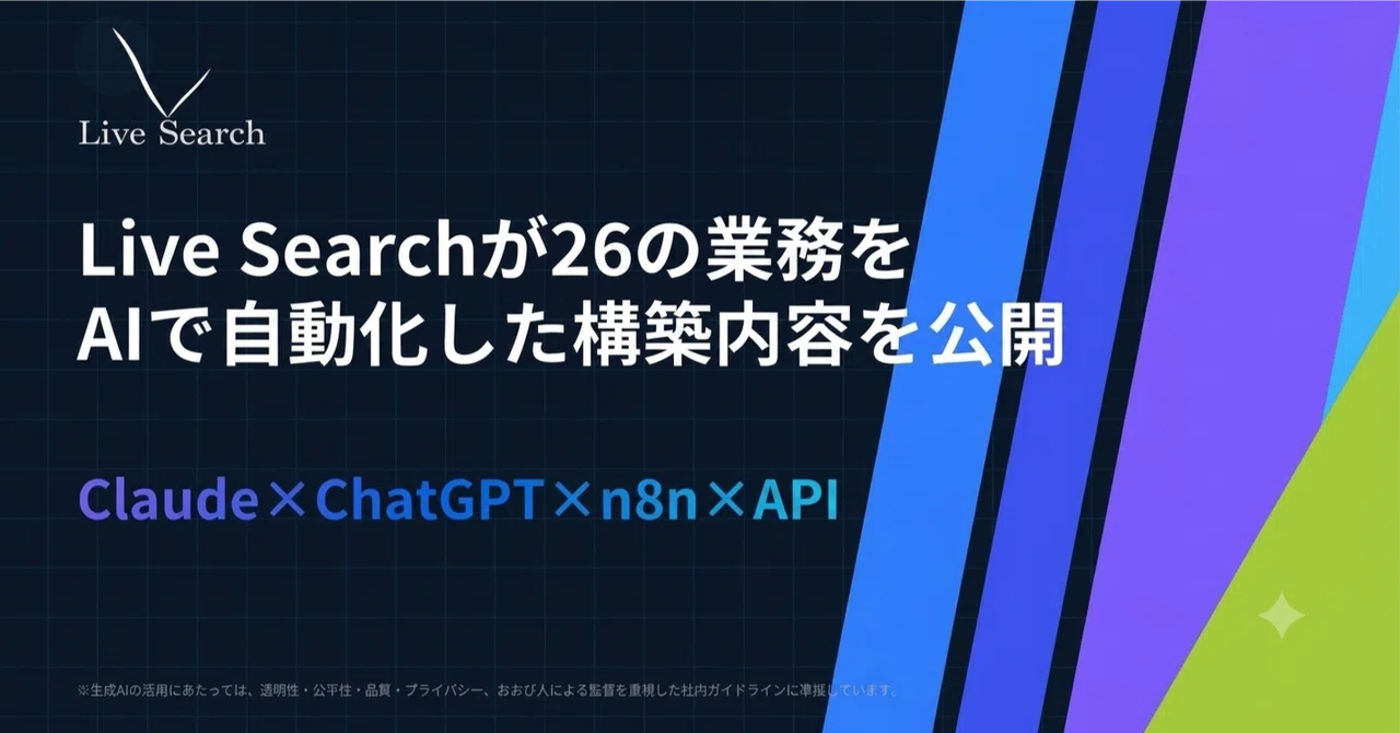 Livesearch流・AIの本質的な取り入れ方