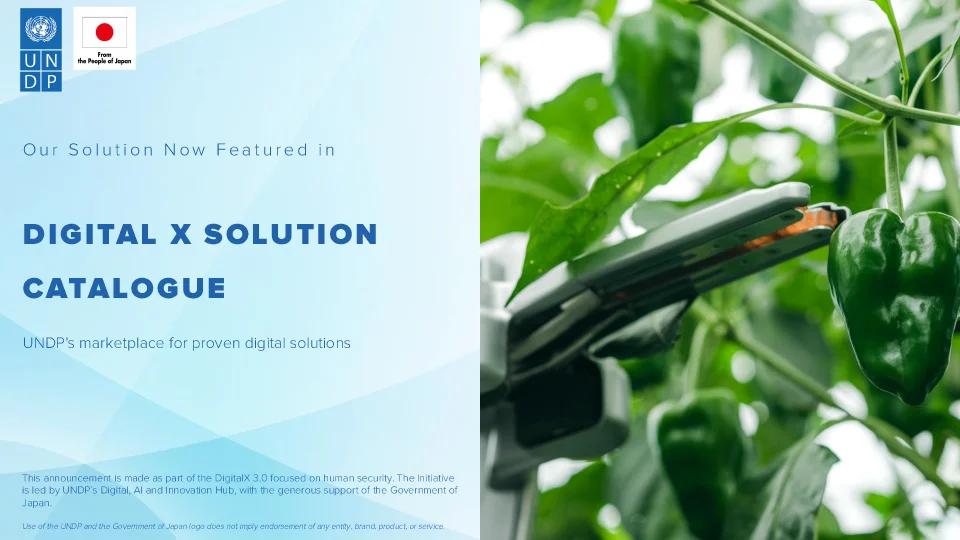 国連開発計画（UNDP）「DigitalX カタログ」に掲載。